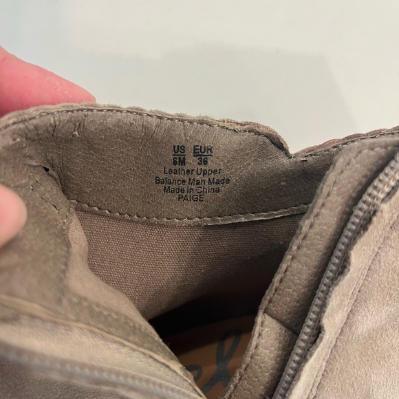 Sam Edelman Paige Suede Fringe Bootie, Color: Putty Size: 6 Boho Western‎ Braid - Picture 3 of 12